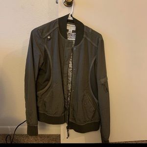 army green bomber jacket from anthropology